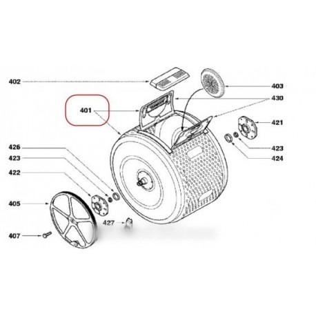 tambour inox avec portes