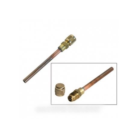 tube de charge cuivre avec vanne schrade