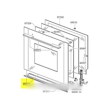 ensemble vitre exterieure de porte
