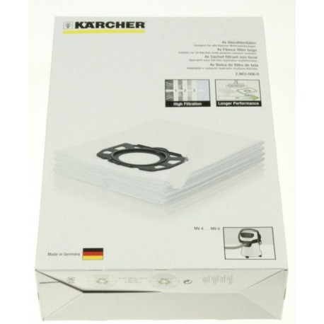 SACHET FILTRE OUATE POUR ASPIRATEUR KARCHER