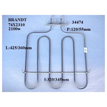 resistance grill voute 2100 w 230 v