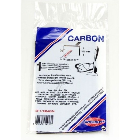 filtre charbon actif powerpack pour aspirateur MOULINEX