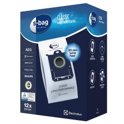 S-BAG CLAS E201SM LONG PERFORMANCE x12 POUR ASPIRATEUR ELECTROLUX - PHILIPS - AEG - VOLTA - TORNADO