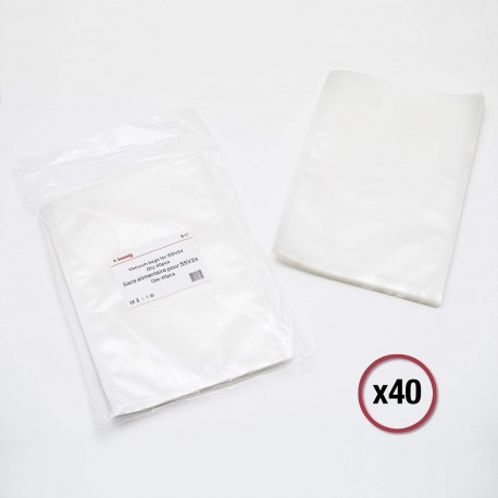 SACS (x40) SOUS VIDE ALIMENTAIRE 20x30CM H.KOENIG POUR APPAREIL DE MISE SOUS VIDE