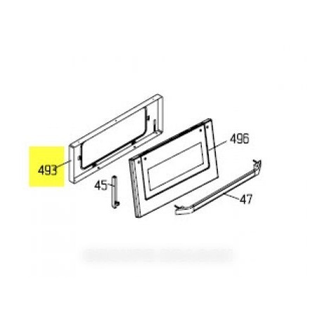 vitre + cadre porte interieur