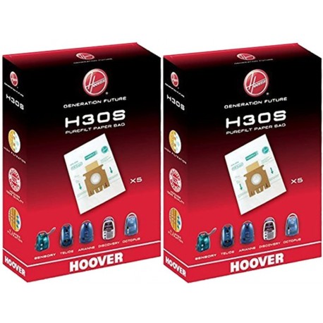 Lot de 10 sacs H30S pour aspirateur Hoover