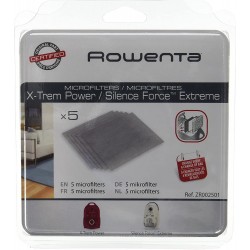 Lot de 5 micro-filtres pour aspirateur XTrem Power & Silence Force Rowenta