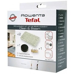 Kit d'entretien filtre mousse + 2 lingettes microfibres + cartouche anti-calcaire Clean & Steam Rowenta