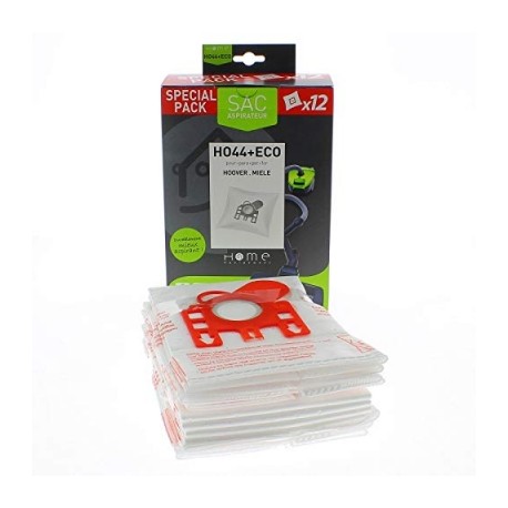 sacs microfibres adaptable par 12 heho44+eco pour aspirateur hanseatic