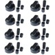 qualtex lot de 8?x boutons de commande noirs avec adaptateurs pour cuisini?re new world et belling