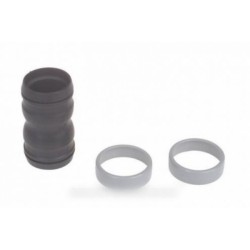 raccord caoutchouc noir + 2 bagues grises pour aspirateur nilfisk advance