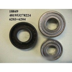 palier roulements + joints whirlpool pour lave linge whirlpool