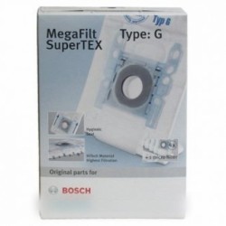 sachet de sac type g + micro filtre pour aspirateur bosch b/s/h