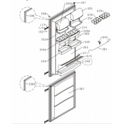 balconnet bouteille pour refrigerateur smeg