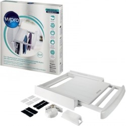 kit de superposition 2 en 1 avec tablette pour lave-linge & seche-linge