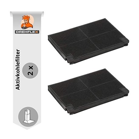 drehflex-ak17-2-lot de 2/filtre ? charbon/filtre ? charbon actif/filtre/filtre anti-odeurs compatible avec div. hottes pour aeg/