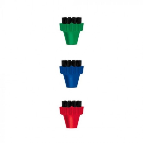 Lot de 3 petits brosses en nylon pour nettoyeur vapeur Polti