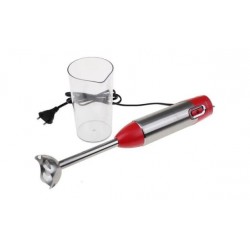 Mixeur plongeur Rouge, puissance 600W, vitesse multiple, pied mixeur inox, avec bol mesureur - PHB6002R