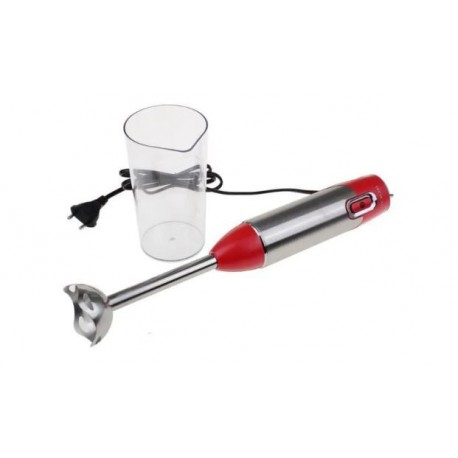 Mixeur plongeur Rouge, puissance 600W, vitesse multiple, pied mixeur inox, avec bol mesureur - PHB6002R
