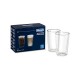 de'longhi lot de 2 verres ?l?gants et thermiques en verre borosilicate ? double paroi