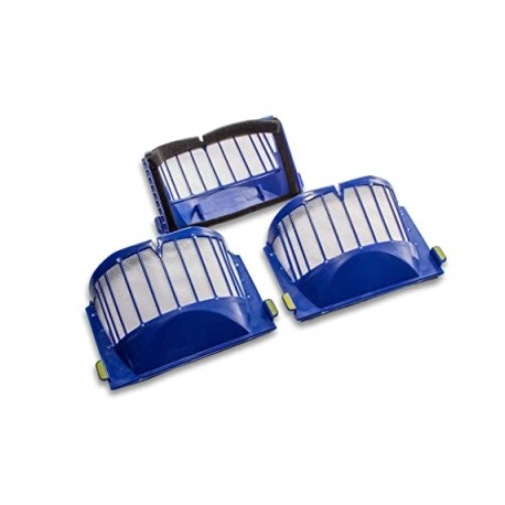 vhbw lot de 3x filtres d'aspirateur compatible avec irobot roomba 600