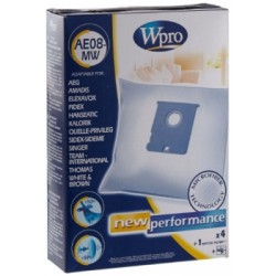 wpro sac d'aspirateur en microfibre ae08-mw